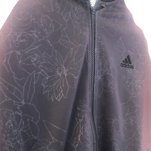 Adidas women’s embossed print light jacket. Full zip climate jacket - Picture 3 of 12